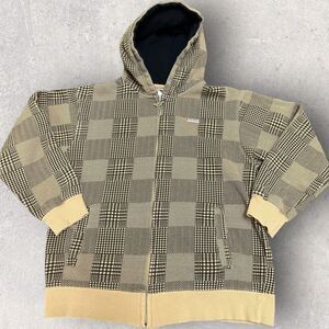 Avirex Full Zip Hoodie Black Tan Geometric 1975‎ Size Medium